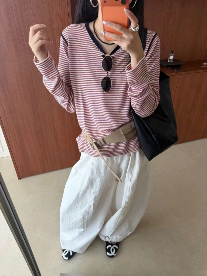 细条纹针织衫,玲珑STUDIO博山实体店新款